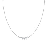 18K White Gold Scattered Diamond Necklace